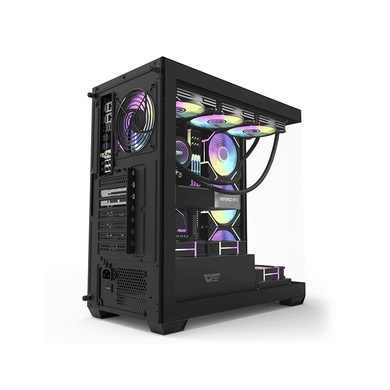 DarkFlash DS900 ATX PC Case – 270° Panoramic Glass, Type-C, 360mm Radiator Support - Image 2