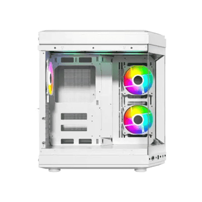 Thunder Carbon TGC-639 ATX Tempered Glass Gaming Case – White/Black - Image 4