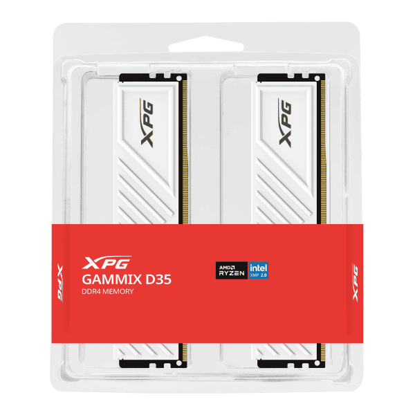 XPG 32GB 3600MHz D35 DESKTOP DDR4 RAM SINGLE MODULE (RGB) (WHITE)