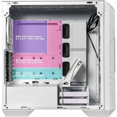 Cooler Master HAF 500 Mid‑Tower ARGB Gaming Case – Dual 200 mm Fans, Tempered Glass Side Panel