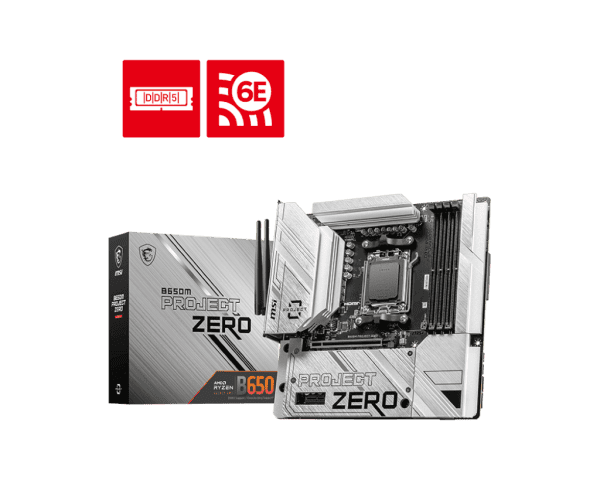 MSI B650M Project Zero DDR5 micro ATX AMD Motherboard - Image 2