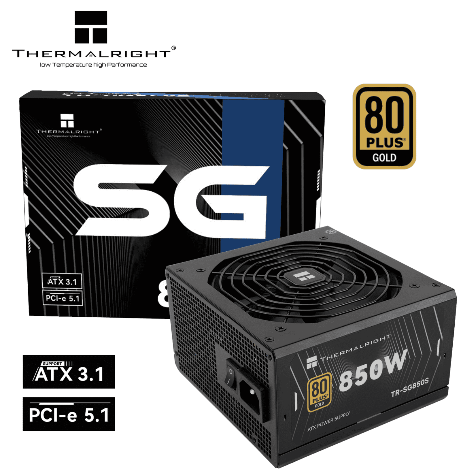 THERMALRIGHT TR-SG850 80PLUS GOLD ATX3.1,PCI-E5.1,