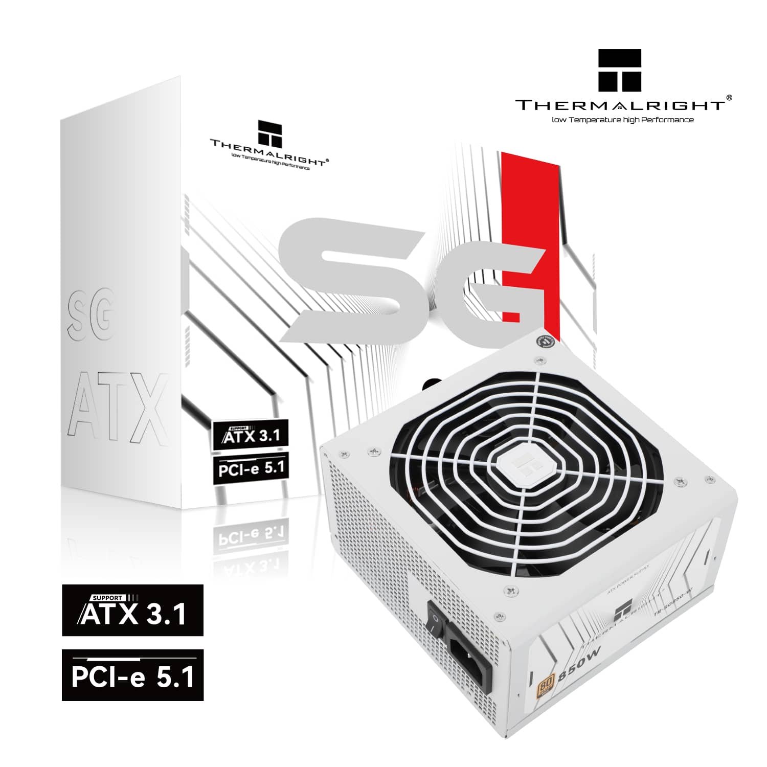Thermalright TR‑SG850 850W 80 PLUS Gold ATX 3.1 PCI‑E 5.1 Fully‑Modular Power Supply
