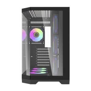 darkFlash FT418 Pro ATX Gaming Case – Black | Tempered Glass | 360mm Liquid Cooler Support