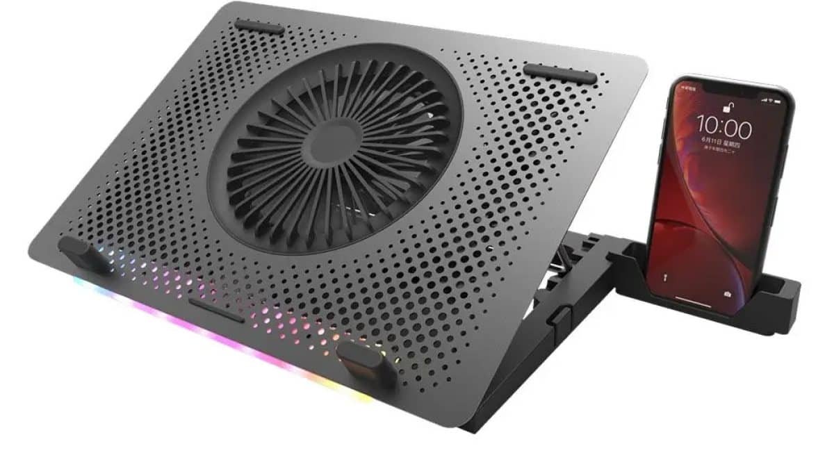 DarkFlash G200 Plus LightStrip Laptop Cooler with Mobile Holder