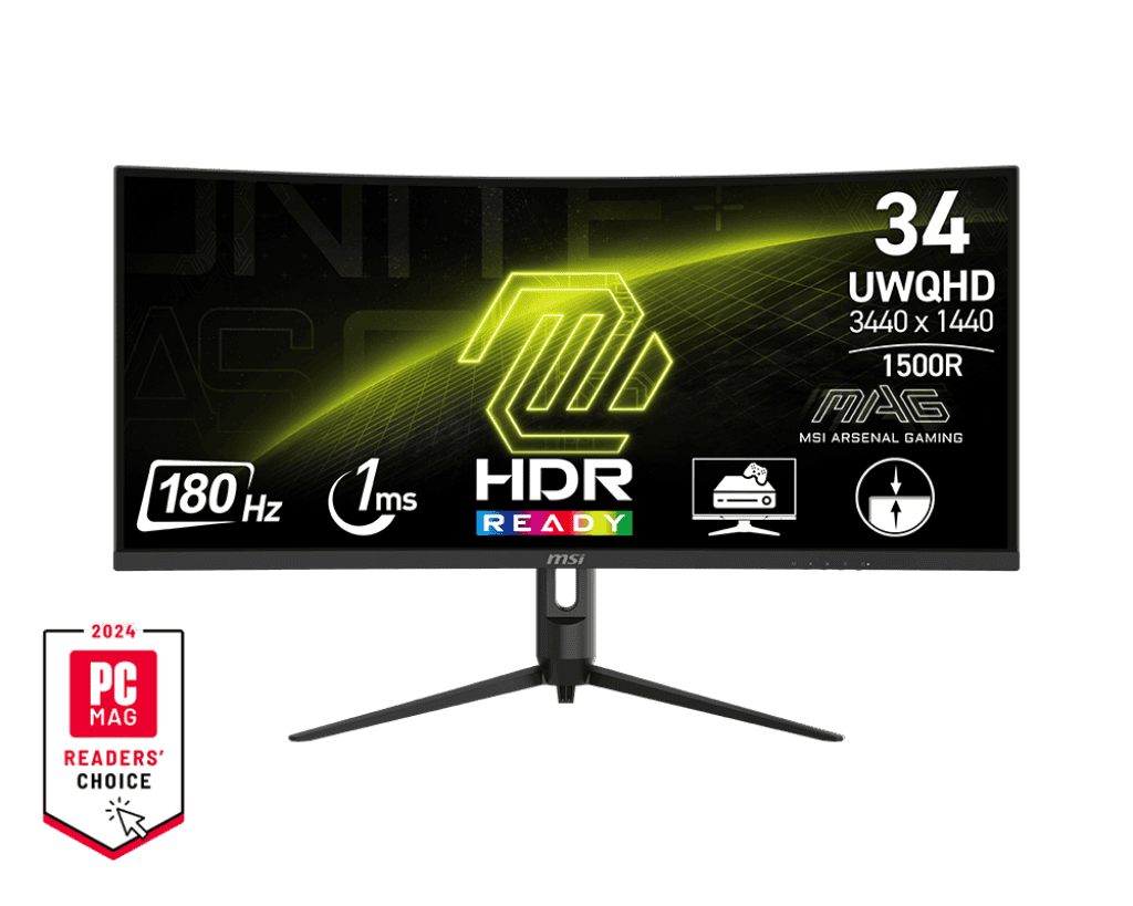 MSI MAG 342CQR E2 34" UWQHD 180Hz Curved Gaming Monitor