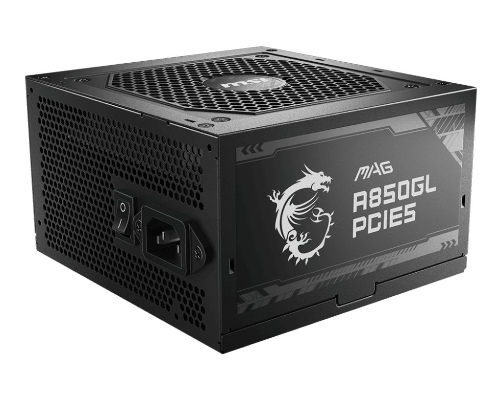 MSI MAG A850GL PCIE5 850W 80 Plus Gold Fully Modular Power Supply