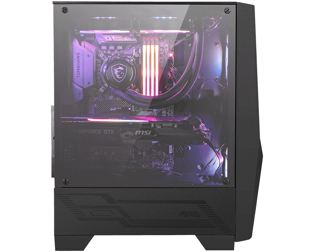 MSI MAG FORGE 100R Mid-Tower ARGB Gaming Case with Tempered Glass and USB 3.2