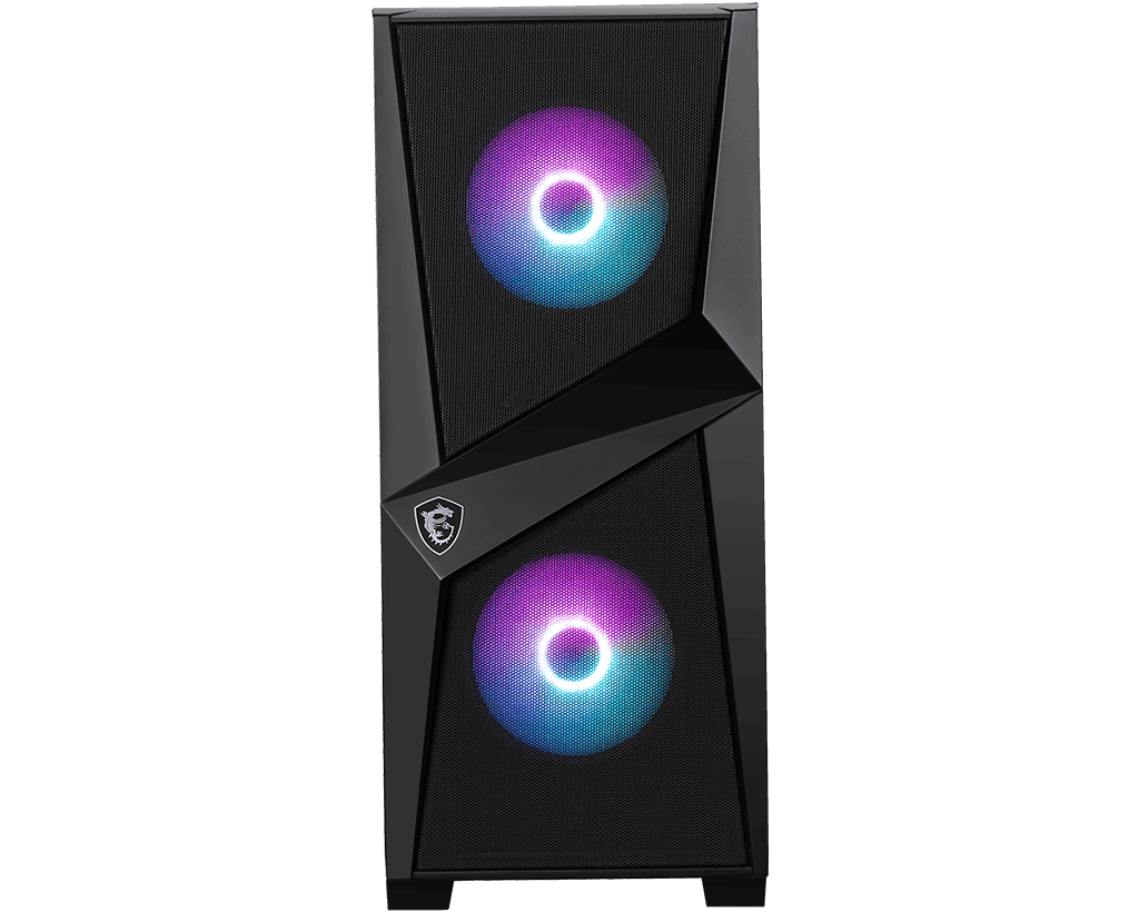 MSI MAG FORGE 100R Mid-Tower ARGB Gaming Case with Tempered Glass and USB 3.2