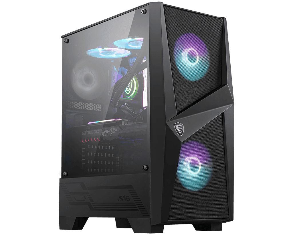 MSI MAG FORGE 100R Mid-Tower ARGB Gaming Case with Tempered Glass and USB 3.2