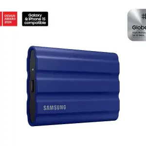 Samsung Portable SSD T7 Shield 2TB USB 3.2 Gen2 – Rugged, Fast & Secure (Blue)