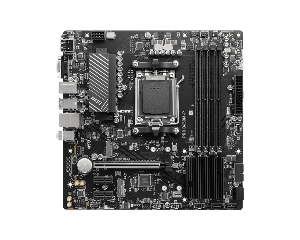 MSI PRO B650M-P mATX Motherboard – AM5, DDR5, PCIe 4.0, 2.5G LAN