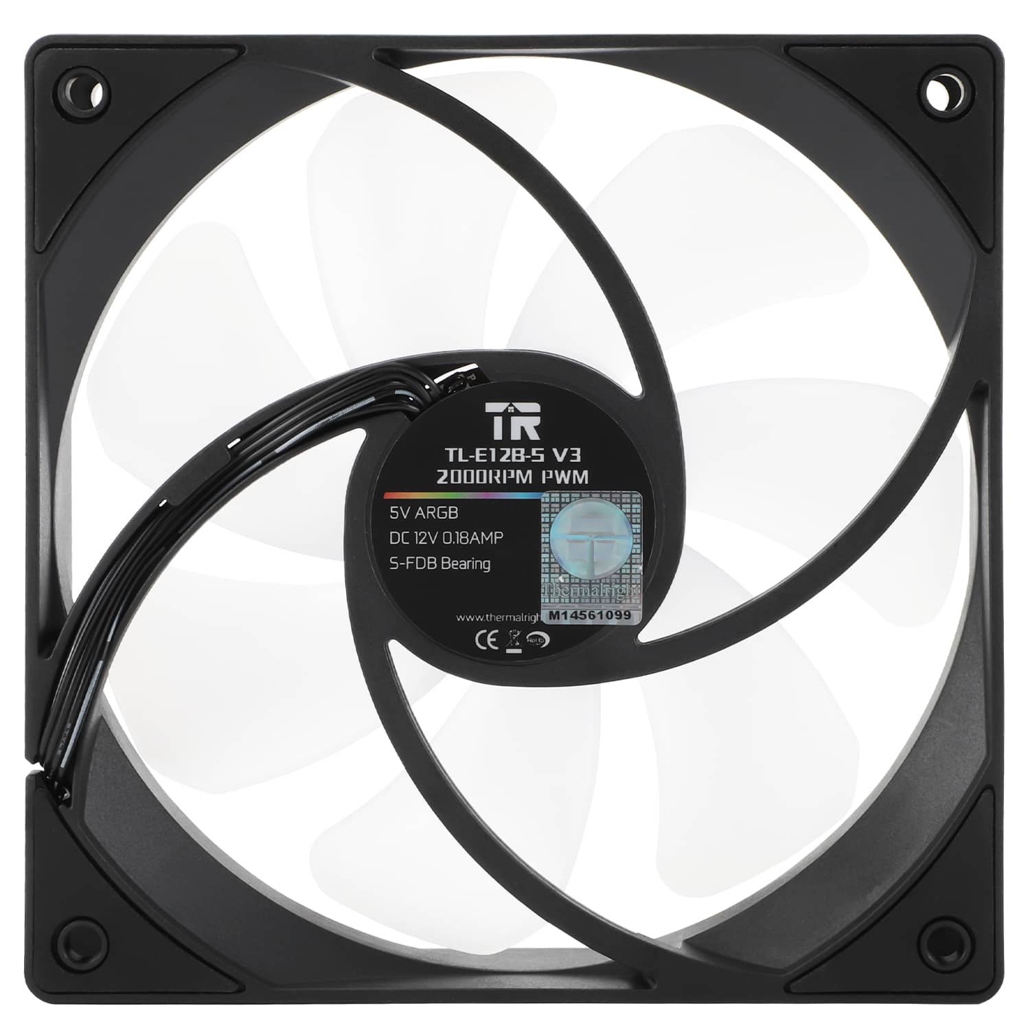 Thermalright TL-E12B-S V3 Black 120mm ARGB PWM Fan