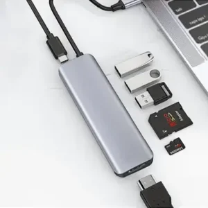 WiWU Alpha 7 in 1 USB-C Hub A731HC – Fast PD100W Charging & High-Speed Data Transfer