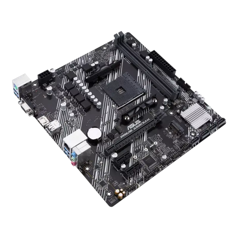 ASUS PRIME A520M-K/CSM Micro ATX Motherboard – AMD AM4 Socket, DDR4, M.2, USB 3.2, 1Gb LAN