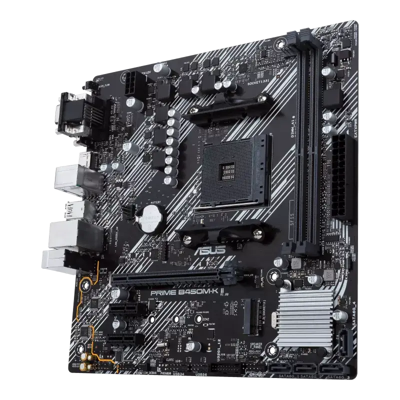 ASUS PRIME A520M-K/CSM Micro ATX Motherboard – AMD AM4 Socket, DDR4, M.2, USB 3.2, 1Gb LAN
