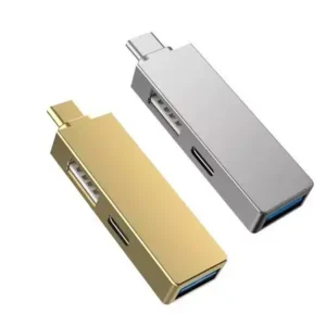 WIWU T02 Pro USB-C to USB 3.0 & USB 2.0 Adapter – High-Speed Zinc Alloy Hub