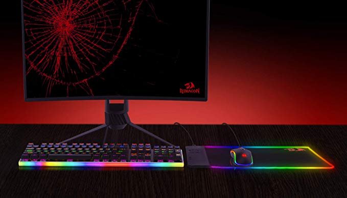 Redragon P025 RGB Gaming Mouse Pad with Wireless Charger