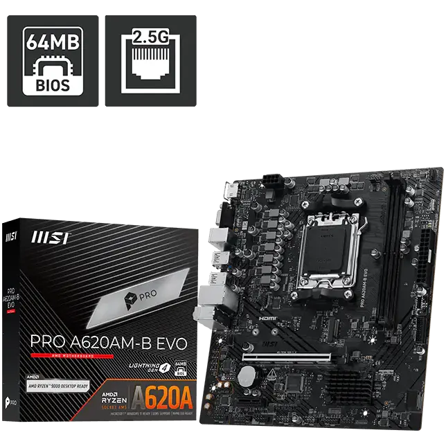 MSI PRO A620 AM-B EVO Price in Pakistan